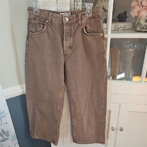 We The Free Brown Boyfriend Jeans